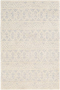 Traditional Beige Flatwoven Dhurrie Rug Woolen Chunky and Soft Trellis Wool Area Rug - The Rug Decor