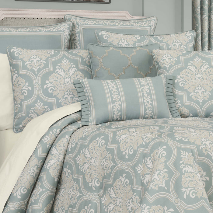 Tranquility Aqua 3 Piece Comforter Set Comforter Sets By J. Queen New York