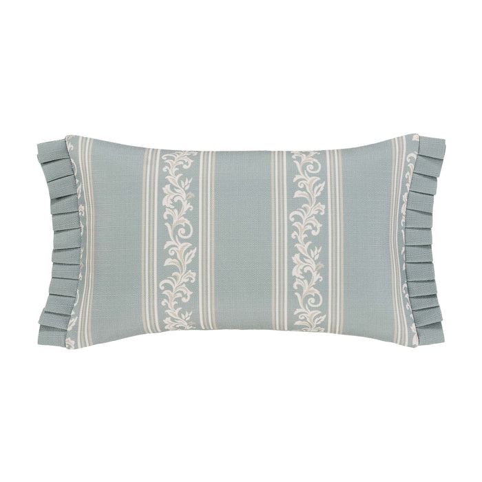 Tranquility Aqua Boudoir Decorative Throw Pillow 20" x 12" Throw Pillows By J. Queen New York