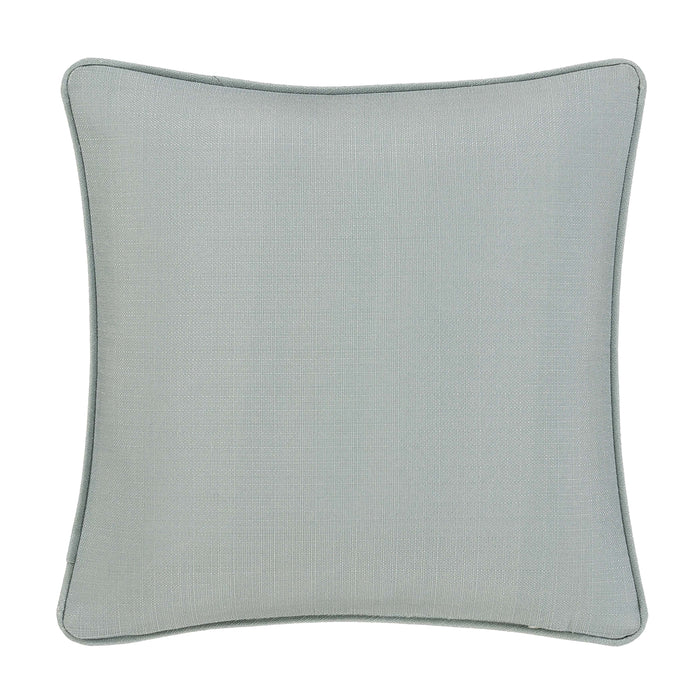 Tranquility Aqua Square Decorative Throw Pillow 18" x 18" Throw Pillows By J. Queen New York