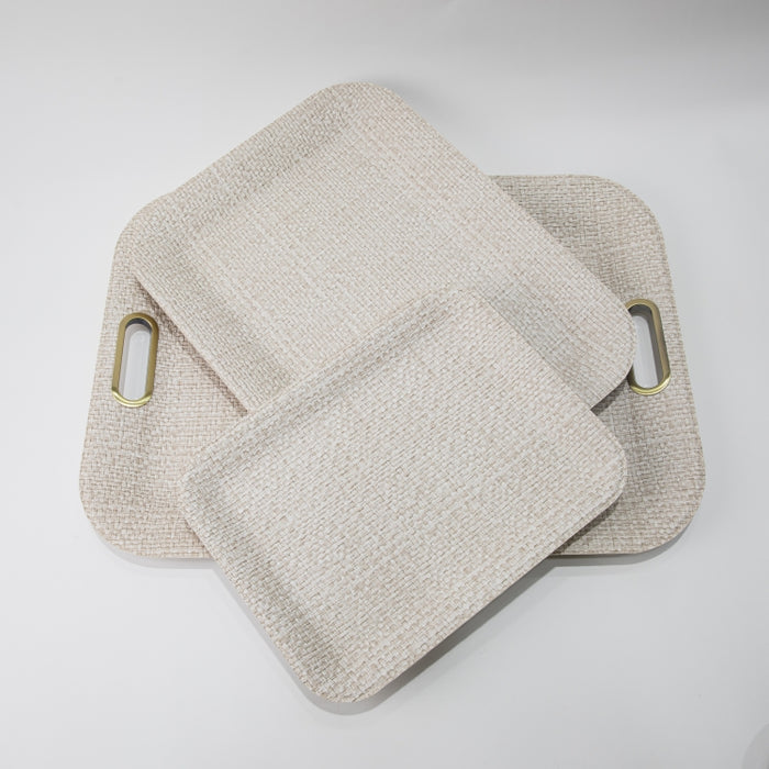 TRAY LARGE WITH HANDLE RAFYA BEIGE 55CMX40CM (202107474)