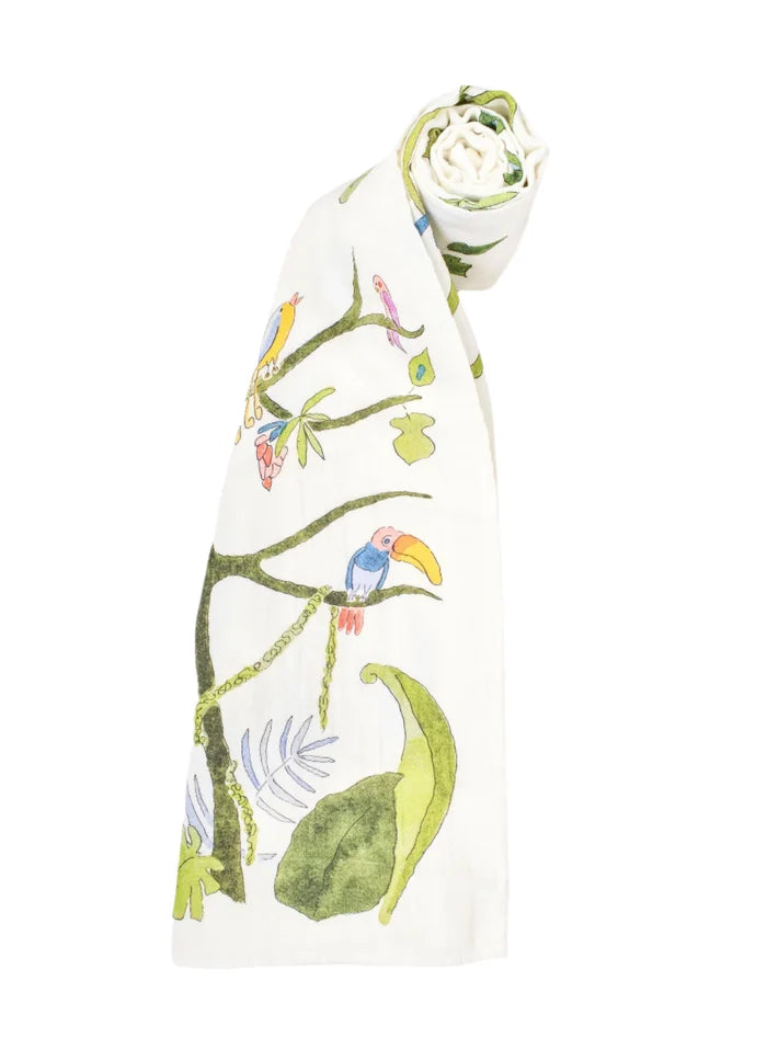 Timo & Violet Tropical Chinoiserie Shawl Blanket