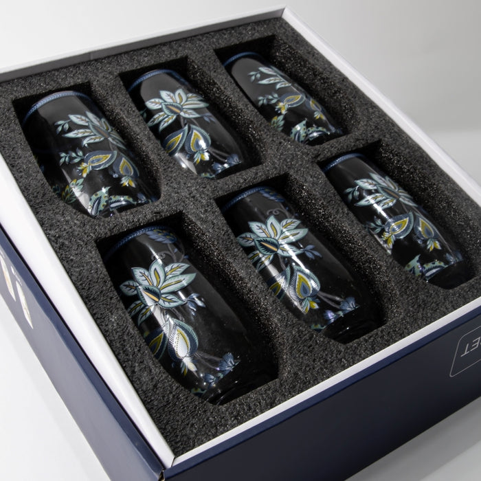 TWINS-6PCS TUMBLER SET FLORAL BLUE (202016528)
