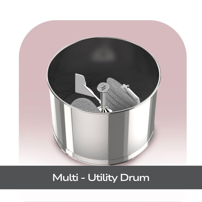 Ultra Mini 1.25L wet grinder with 5 year warranty badge and idli dosa chutney