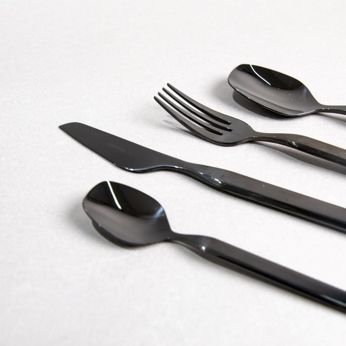 URBAN 24PCS CUTLERY SET BLACK GLTX (202064320)