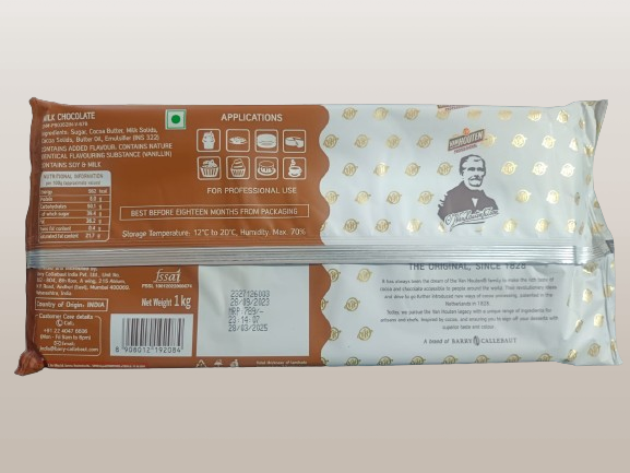 Van Houten  35.6% Milk Chocolate Couverture Block