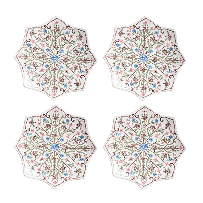 Juliska Villa Seville Scalloped Side/Cocktail Plate Set/4 - Chambray