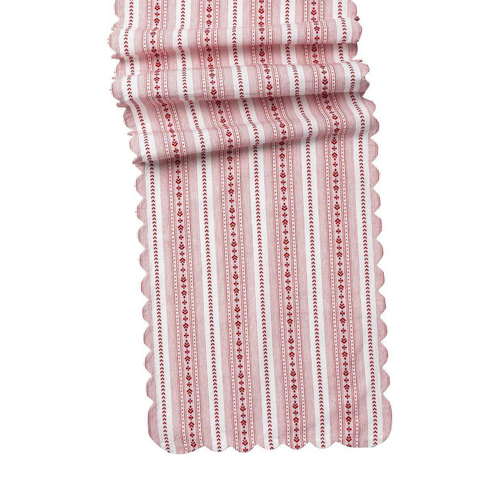Juliska Villa Stripe 18" x 90" Table Runner - Red