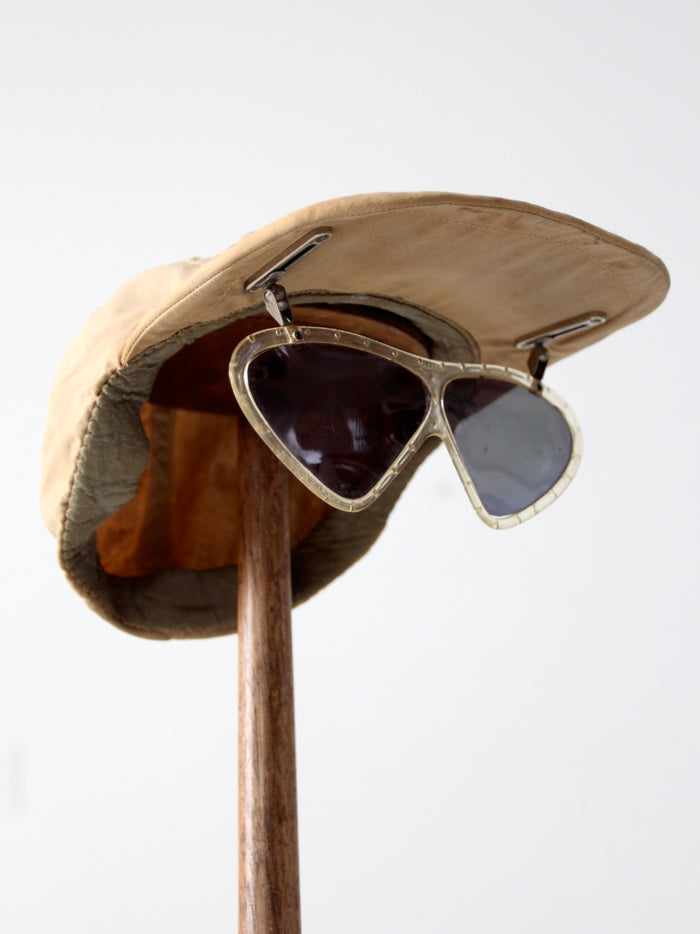 vintage Clearasite kid's hat with attached sunglasses