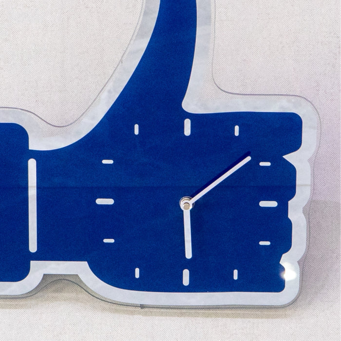 WALL CLOCK THUMBS UP BLUE (202380457)