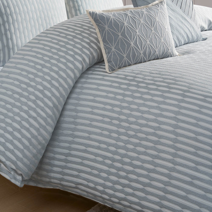 Waterford Aretha Blue 3 Piece Comforter Set in KING - Final Sale Comforter Sets By US Office - Latest Bedding