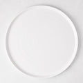 HG White Melamine Serving Platter, 15"Dia, with a modern lipped design.