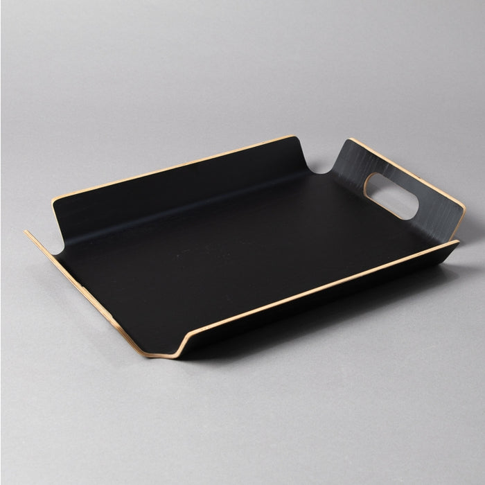 WOODEN FRAME TRAY 39.5CMX28.5CM BLACK (202107417)