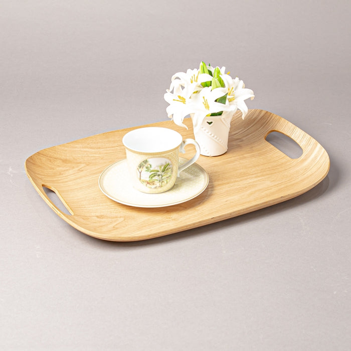 WOODEN TRAY OVAL 45CMX32CM NATURAL (202107431)