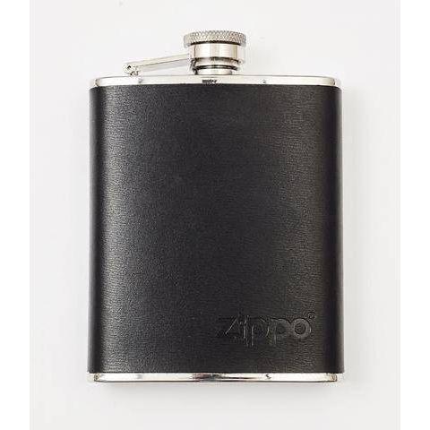 Zippo 6oz. Stainless Steel Flask - Leather Wrapped - Hill and Dale Outdoors