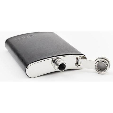 Zippo 6oz. Stainless Steel Flask - Leather Wrapped - Hill and Dale Outdoors